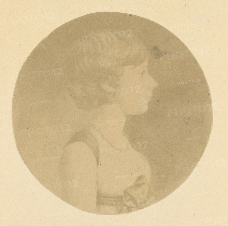 Mezzotint portrait of a Girl in Profile, from The St. Memin Collection of Portraits, 1862.