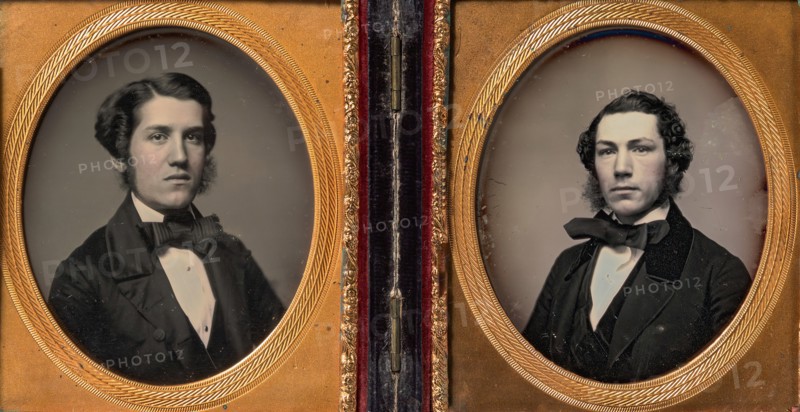 Double Plate: Two Men with Sideburns, 1850s.