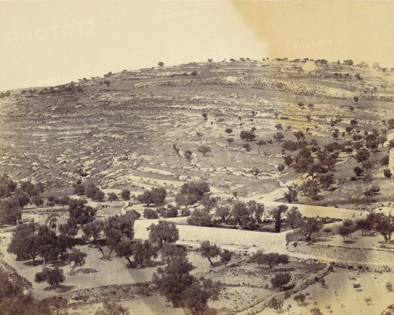 Garden of Gethsemane and the Tomb of the Virgin, Jerusalem, 1860s.