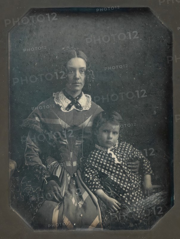 Elizabeth Bakewell James and her Son, Frank B. James, ca. 1846.