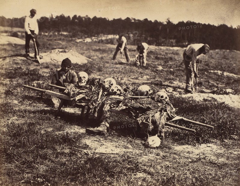 A Burial Party, Cold Harbor, Virginia., April 1865.