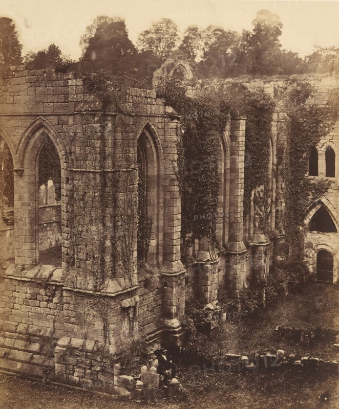 Fountains Abbey. The Refectory and Kitchen, 1850s.