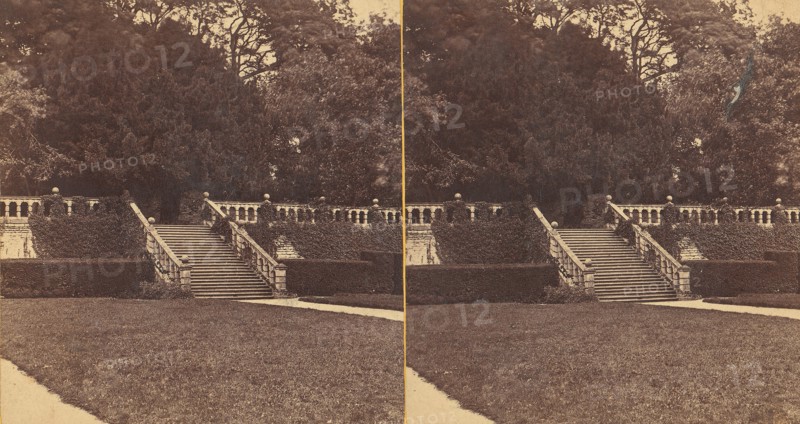 Group of 13 Early Stereograph Views of British Castles, 1860s-80s. (The Terrace Haddon).