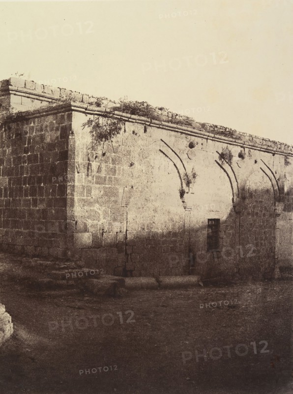 IIIe Station. Jésus tombe pour la première fois. Une colonne brisée et entendue a terre indique la place de cette station au lieu où la voie douloureuse tourne brusquement a gauche, 1860 or later.