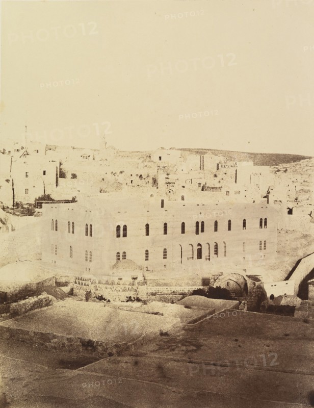 Jérusalem. Hospice autrichien et ancienne église St Jean, 1860 or later.