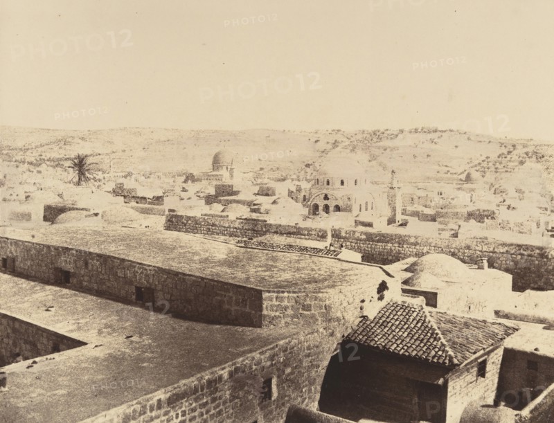Jérusalem. Synagogue juive et environs, 1860 or later.