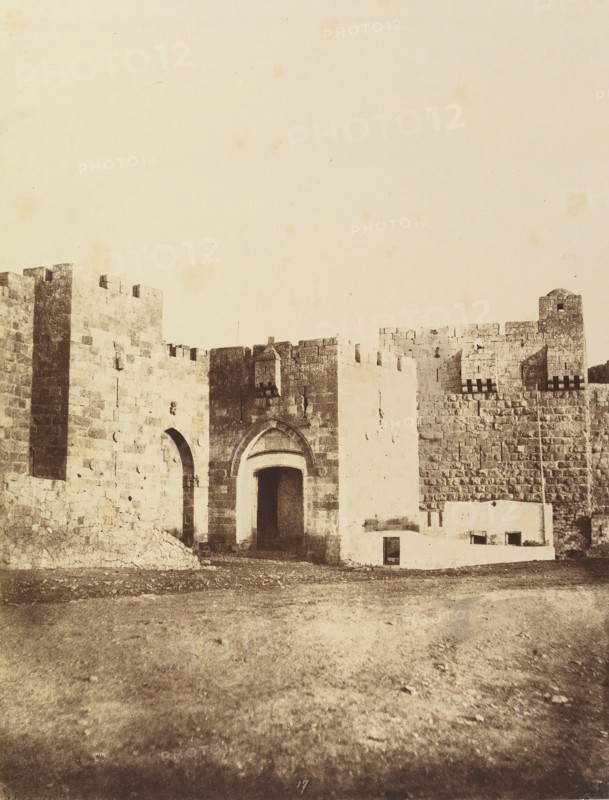 Jérusalem. Porte de Hebron et de Jaffa. (Bab-el-Khalil), 1860 or later.