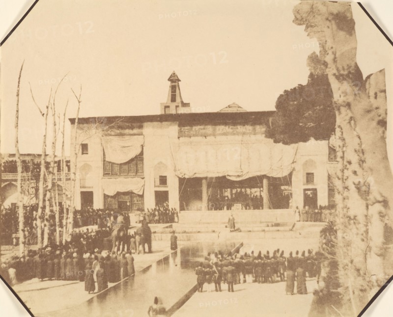 [Golestan, Le Salon et Fete de l'equinode, Teheran, Iran (le Pavillion du Trone)], 1840s-60s.