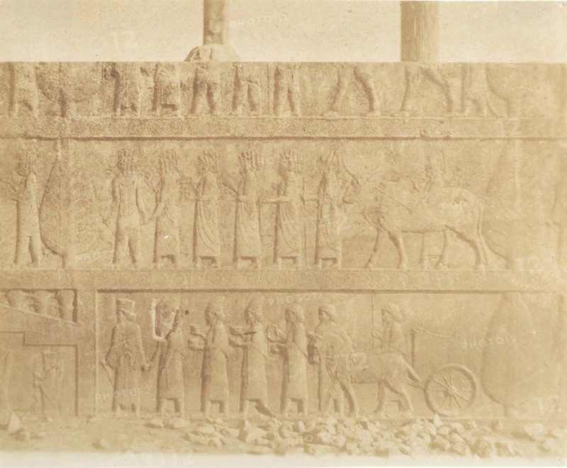 Processione sulla facciata della grande scala, 1858.