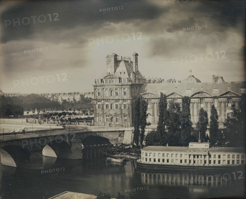 [The Pavillon de Flore and the Tuileries Gardens], 1849.