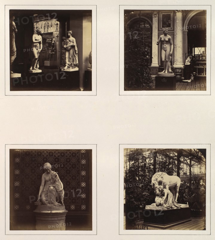[Sculptures of the Medici Venus and Pomona, Venus, Esmeralda, and the Mourners], ca. 1859.