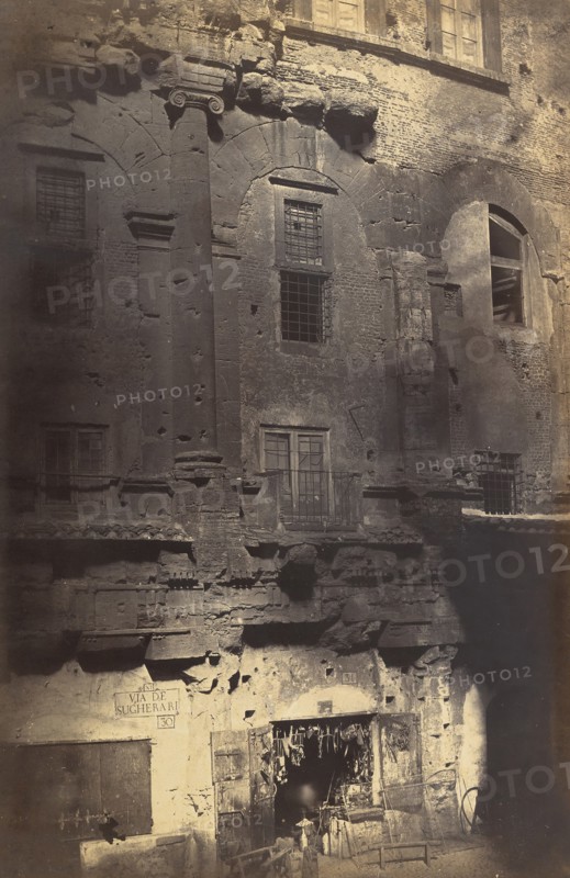The Theater of Marcellus, from the Piazza Montanara, by 1858.