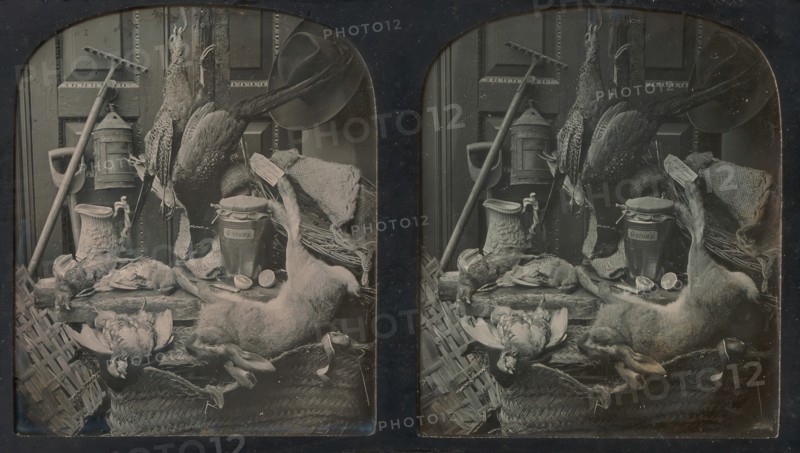 Still-life of Game with Rake and Onion Jar, 1854 or later.