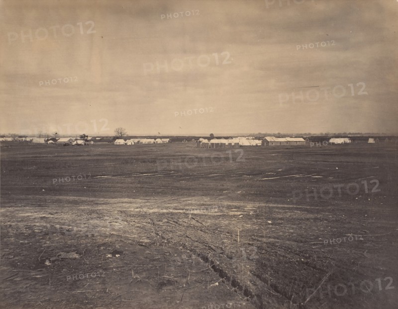 Civil War View, 1860s. (Gen. Hospital Army Potomac, City Point Virginia).