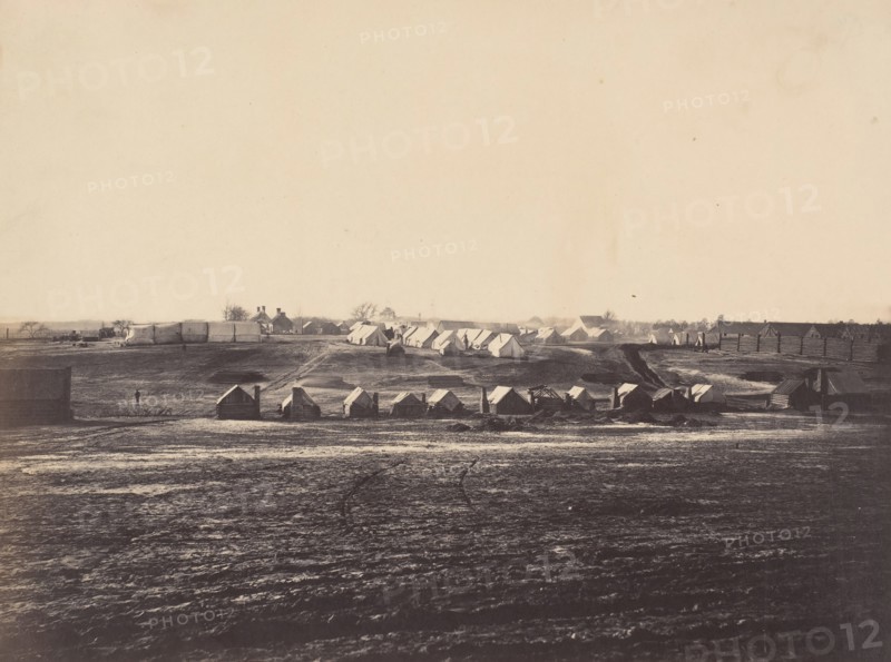 Civil War View, 1860s. (Portion of Govt Hospital army James Point Rocks, Va.)