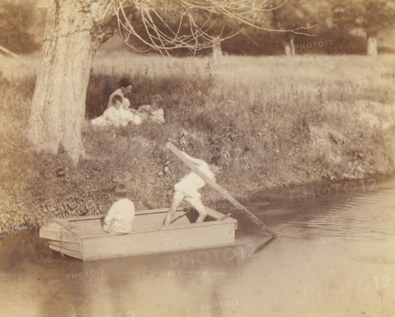 Two Boys Playing at the Creek, July 4, 1883, 1883.