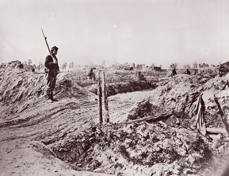 Front of Petersburg Lines, 1864. Formerly attributed to Mathew B. Brady.