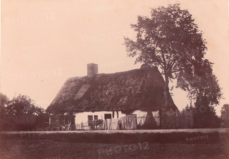 Maison au toit de chaume, 1850-53.