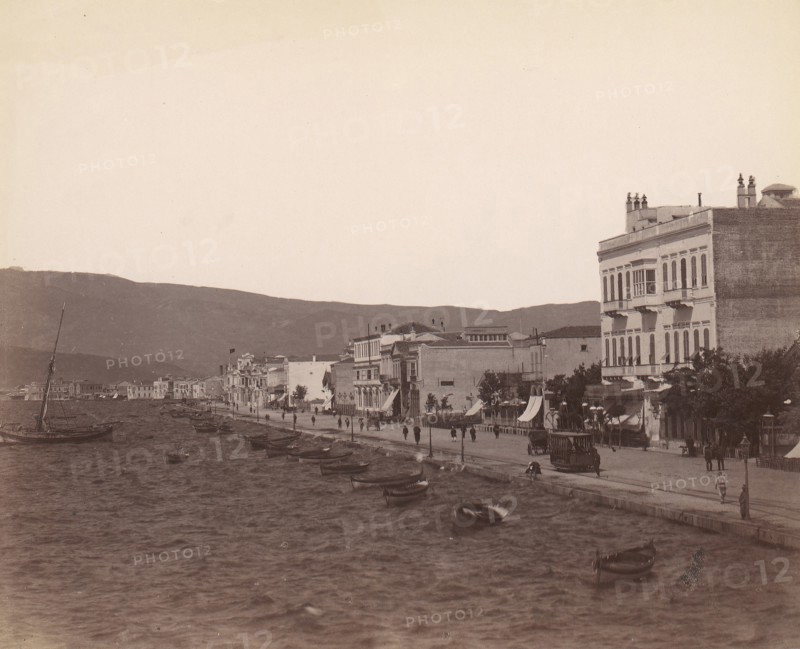 Smyrna, General View of the Quais, 1880s.