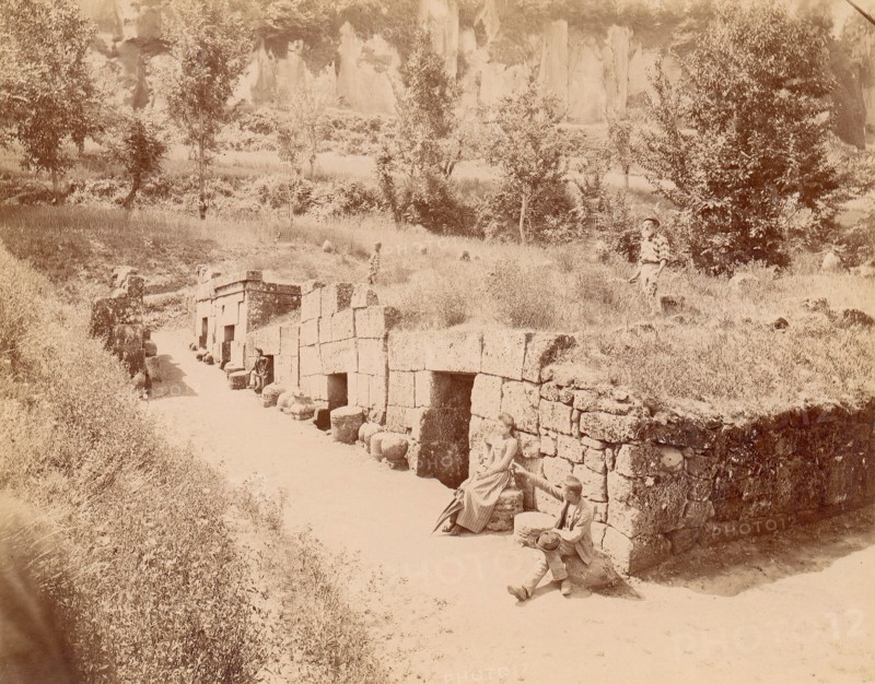 Travelers By Ancient Monument, 1880s.