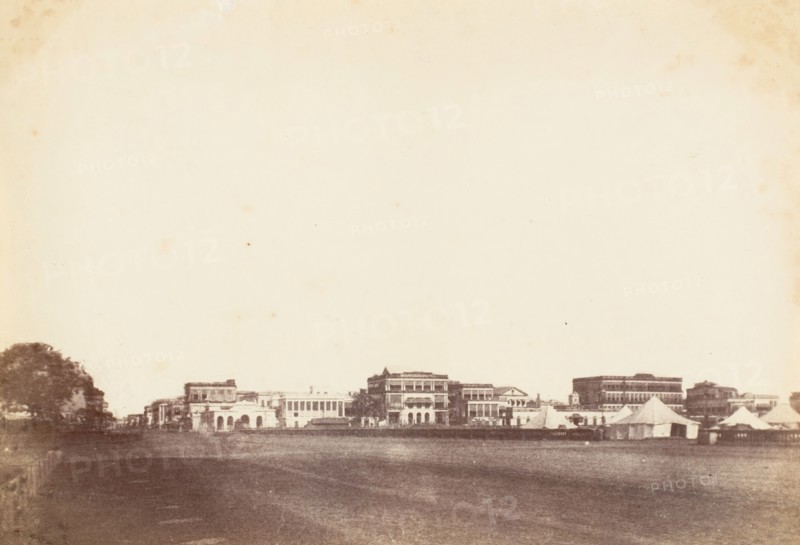 A View in Calcutta Including the Buildings of Payne and Co., the Mountain Hotel, and Scott and Co., 1850s.