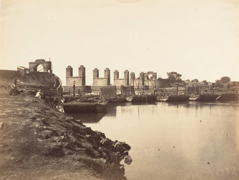 Suspension Bridge Over the Hindun River Destroyed by the Rebels in 1857, 1858-61.