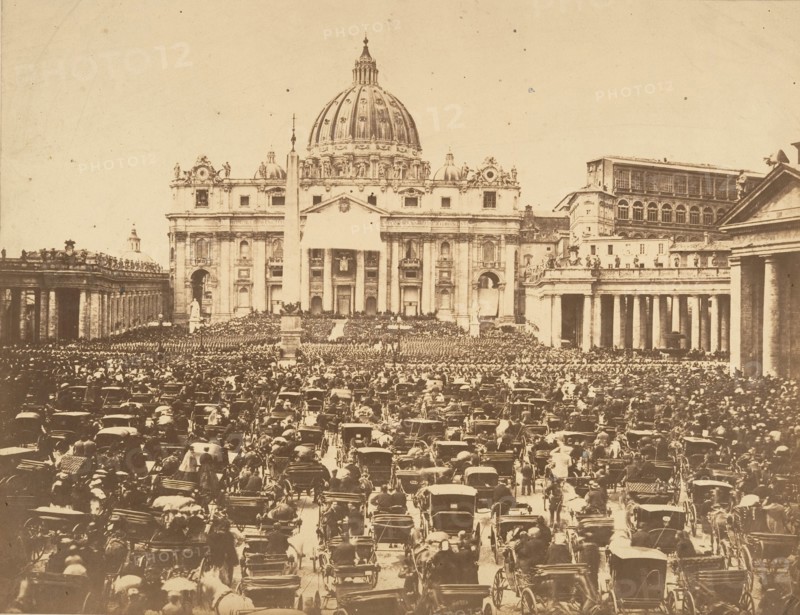 Benediction of the Pope on Easter Sunday, 1880s.