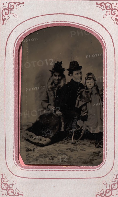 Two Women and a Child, 1860s.
