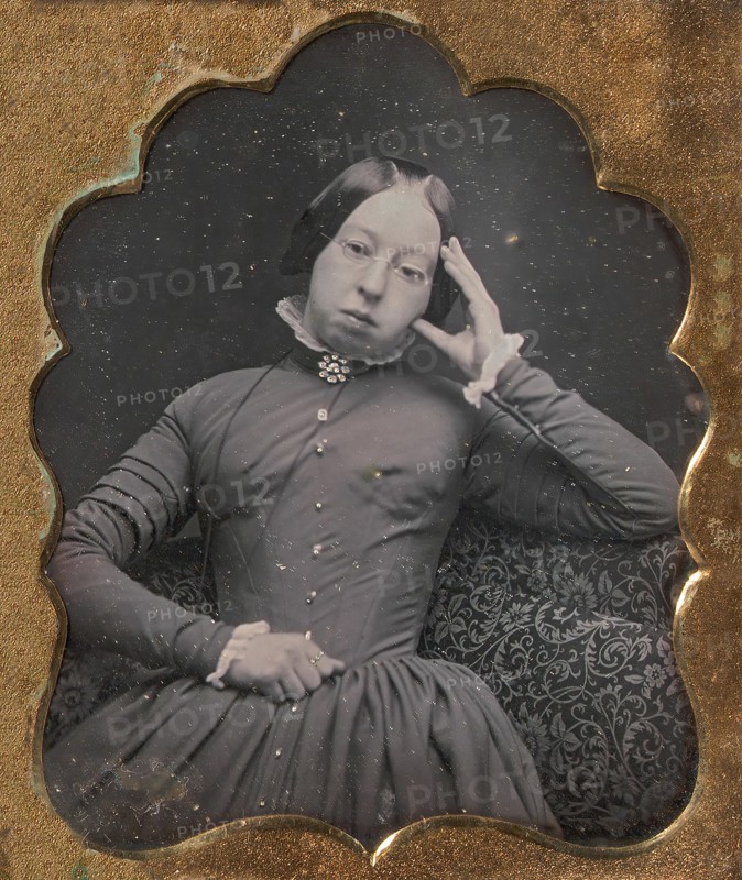 Seated Woman Wearing Glasses, 1850-55.