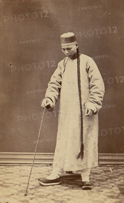 Man with Long Braid, 1870s.