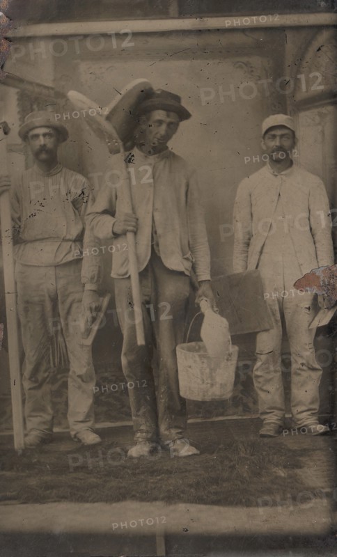 Three Plasterers, 1870s-80s.