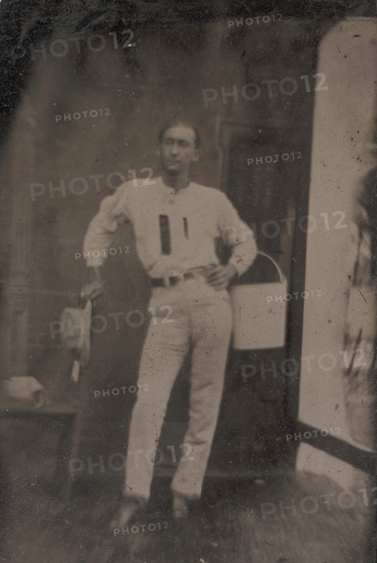 Man with a Bucket on his Arm, 1880s-90s.