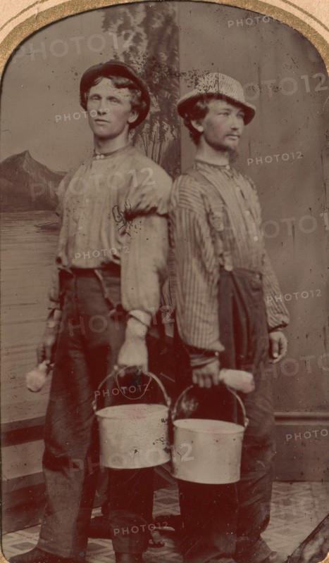 Two Painters with Brushes and Buckets, 1874.