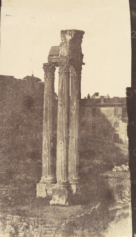 Temple of Jupiter Tonans, Rome, 1850s.