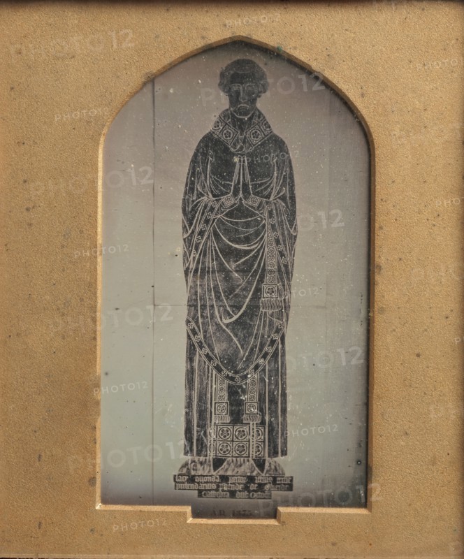 Copy of Brass Rubbing from the Tomb of Peter de Lacy, Rector of Northfleet and Prebendary of Swerdes, Dublin Cathedral, Ireland, ca. 1850.