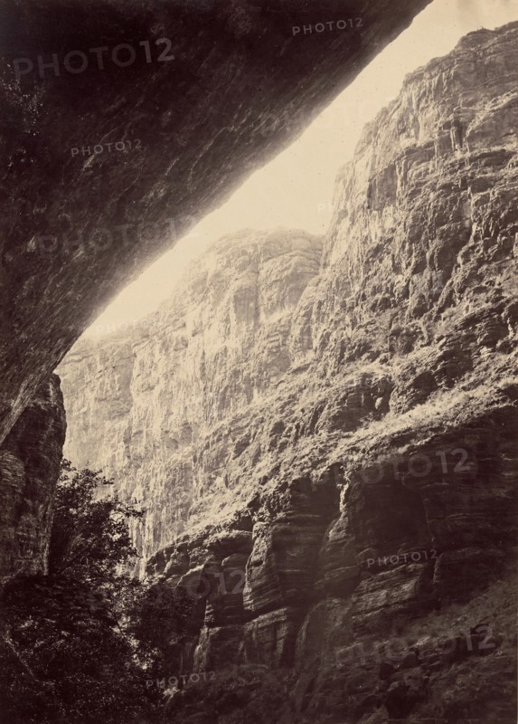 Wheeler Survey, Season of 1872, 1872. [Colorado River Series. Cañon of Kanab Wash, Looking South].
