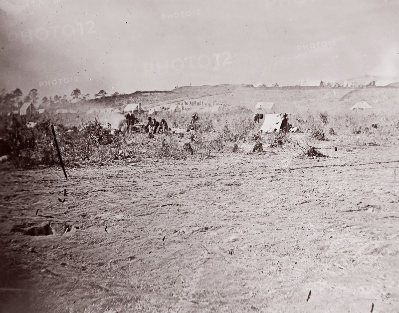 Distant View of Fort Brady, ca. 1865. Formerly attributed to Mathew B. Brady.