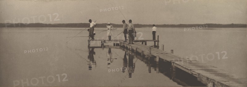 Children Fishing, ca. 1900.