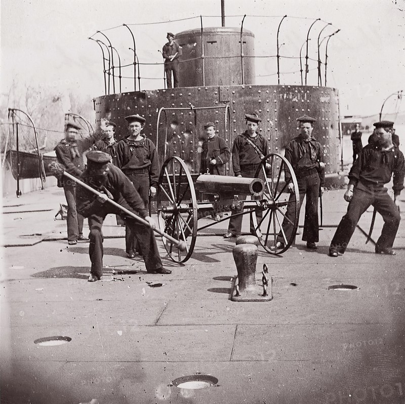 U.S. Monitor Lehigh, James River, 1861-65. Formerly attributed to Mathew B. Brady.