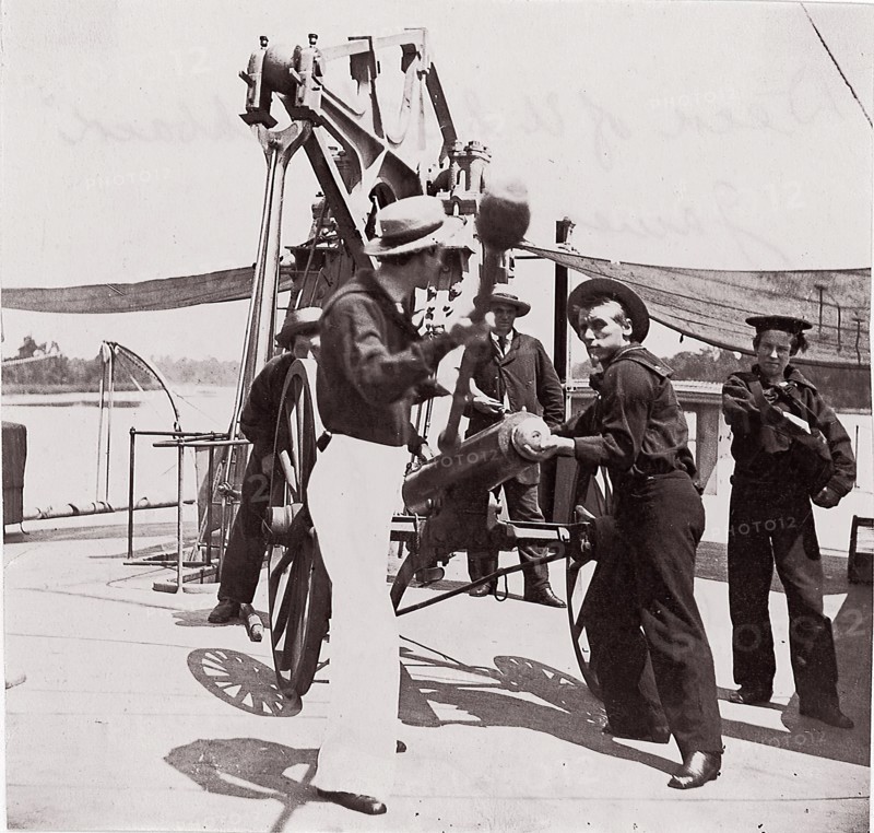 Officers of U.S.S. Hunchback, 1861-65. Formerly attributed to Mathew B. Brady.