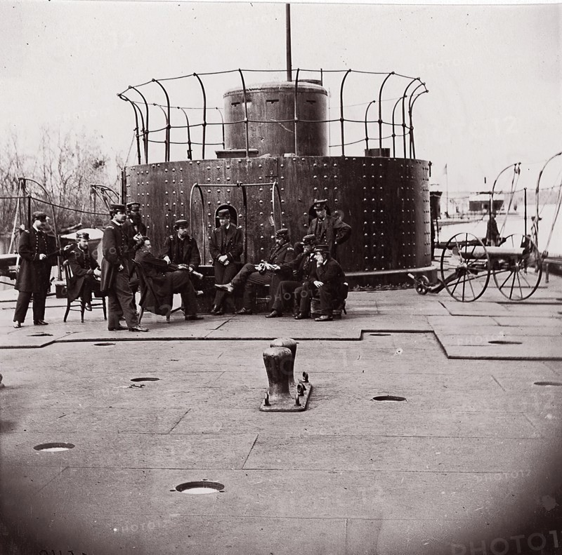 U.S. Monitor Lehigh, James River, 1861-65. Formerly attributed to Mathew B. Brady.