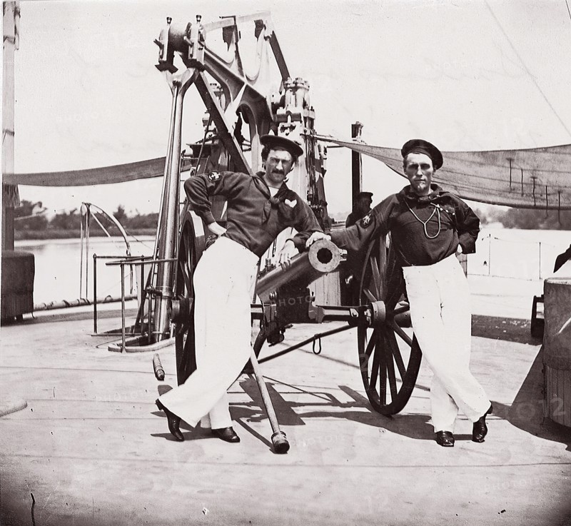Officers of U.S.S. Hunchback, 1861-65. Formerly attributed to Mathew B. Brady.