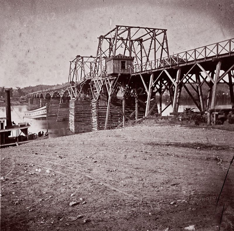 Bridge Across Tennessee River at Chattanooga, ca. 1864.