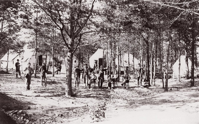 Convalescent Camp near Alexandria, 1861-65. Formerly attributed to Mathew B. Brady.