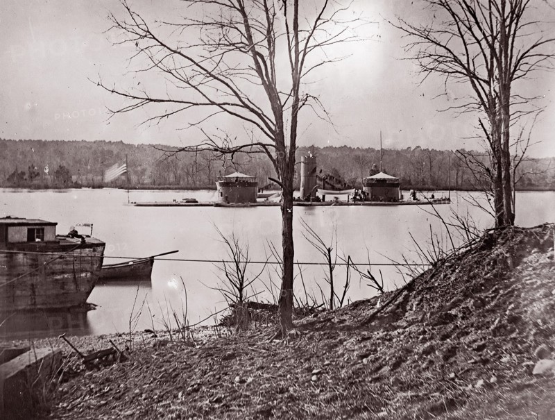 U.S. Monitor Onondaga, James River, 1861-65. Formerly attributed to Mathew B. Brady.