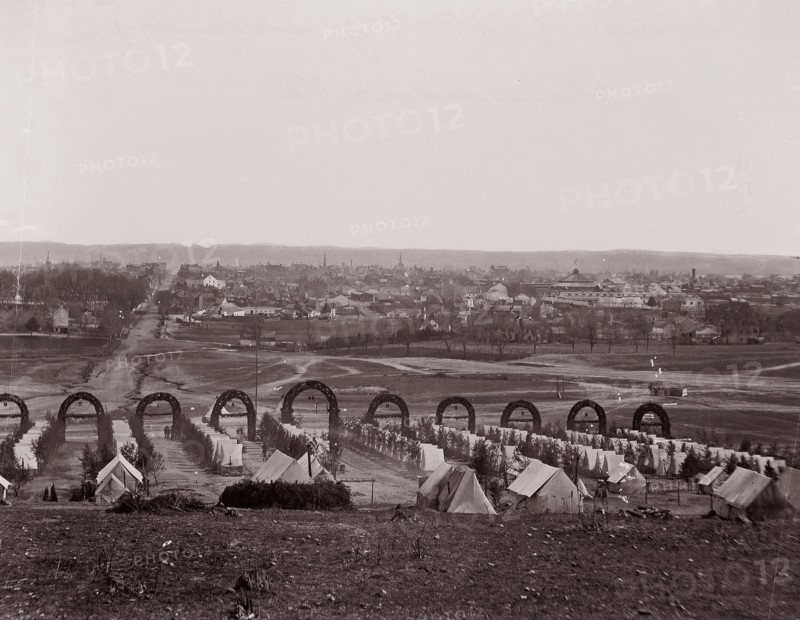 Camp of 44th New York Infantry, 1861-65. Formerly attributed to Mathew B. Brady.