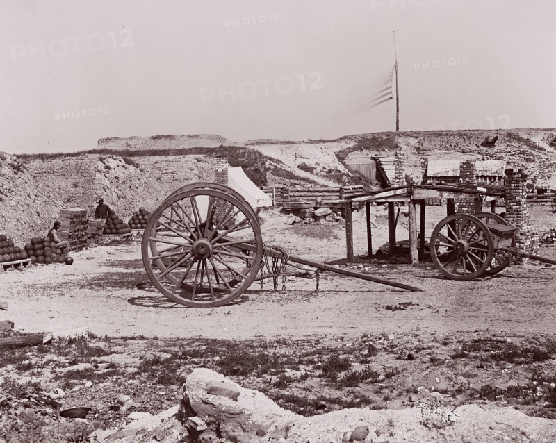 Fort Johnson, James Island, South Carolina, 1861-65. Formerly attributed to Mathew B. Brady.