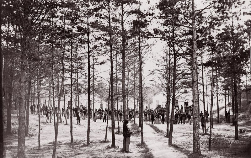 Convalescent Camp near Alexandria, 1861-65. Formerly attributed to Mathew B. Brady.