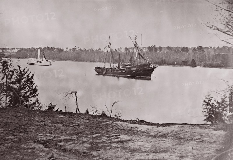 U.S. Gunboat "Mendota", James River, 1861-65. Formerly attributed to Mathew B. Brady