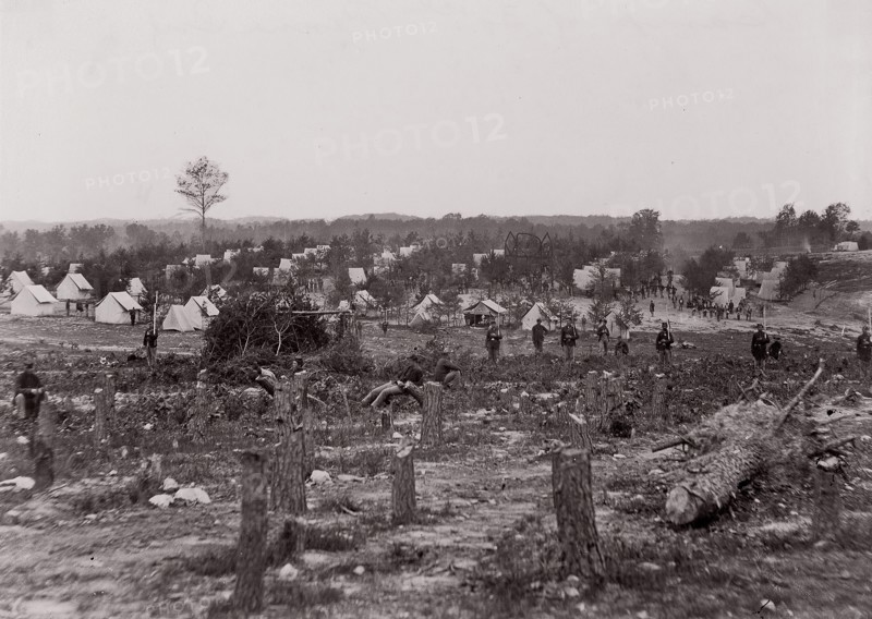 Camp of 30th Pennsylvania Infantry, 1861-65. Formerly attributed to Mathew B. Brady.